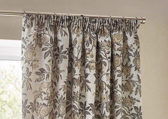 Pomegranate Pencil Pleat, Natural - Ready Made Curtains - Image 9